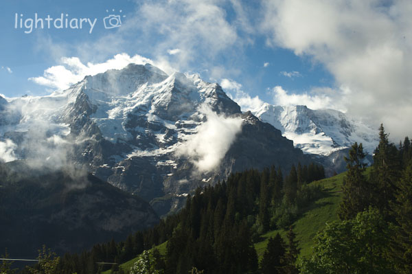 瑞士,因特拉肯,雪朗峰