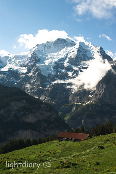 瑞士,因特拉肯,雪朗峰