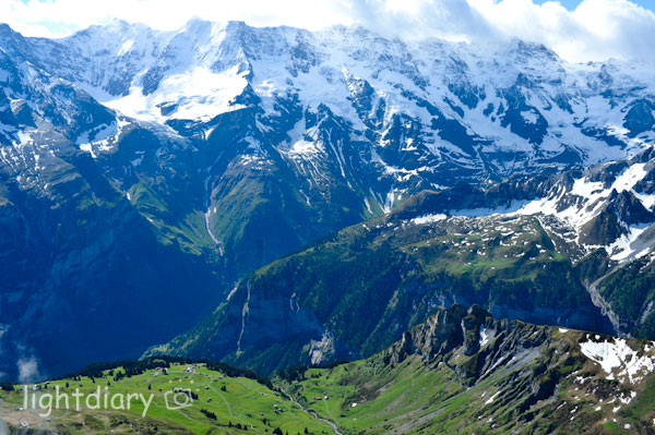 瑞士,因特拉肯,雪朗峰
