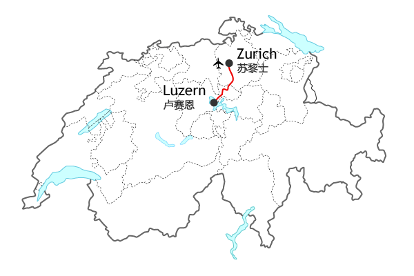 瑞士,线路图